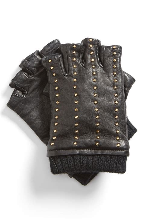 michael kors leather gloves men|michael kors studded gloves.